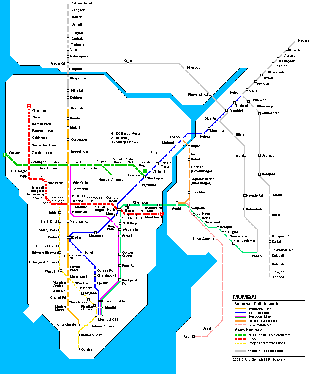 mumbai Local Train Route